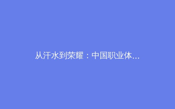 从汗水到荣耀：中国职业体育的商业化转型与未来挑战